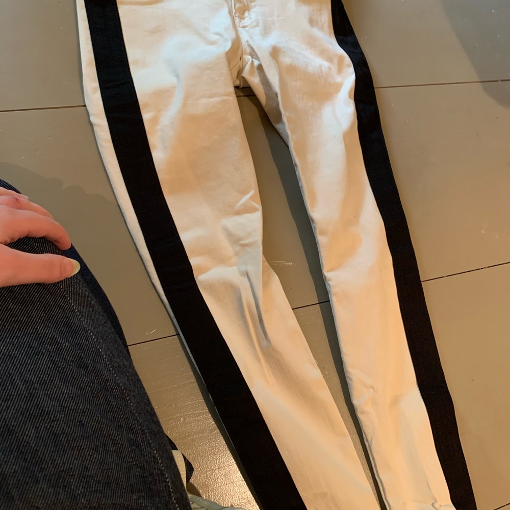 Hudson NWOT Black Stripe Pants